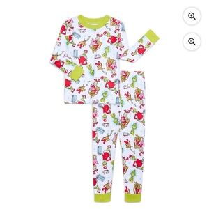 NWT The Grinch Toddler Christmas Snug Fit Top and Pants, 2-Piece Pajama Set 2T